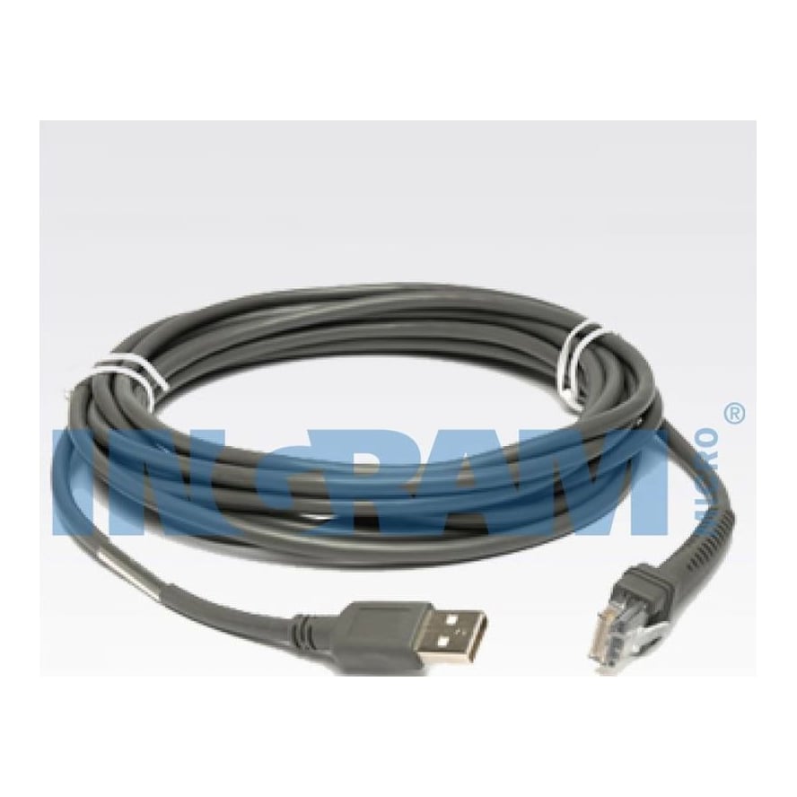 Zebra EVM Motorola USB Cable: Series A, 4.5 m, USB A, Grey