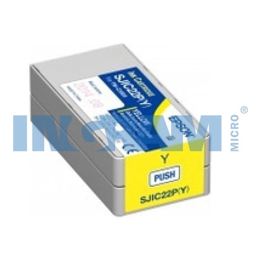 Epson SJIC22P(Y): Ink cartridge for ColorWorks C3500 (yellow), Yellow, Pigment-based ink, 1 pc(s)
