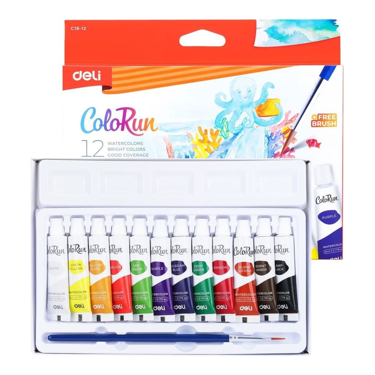 Tempera 12 Culori 5ML Deli