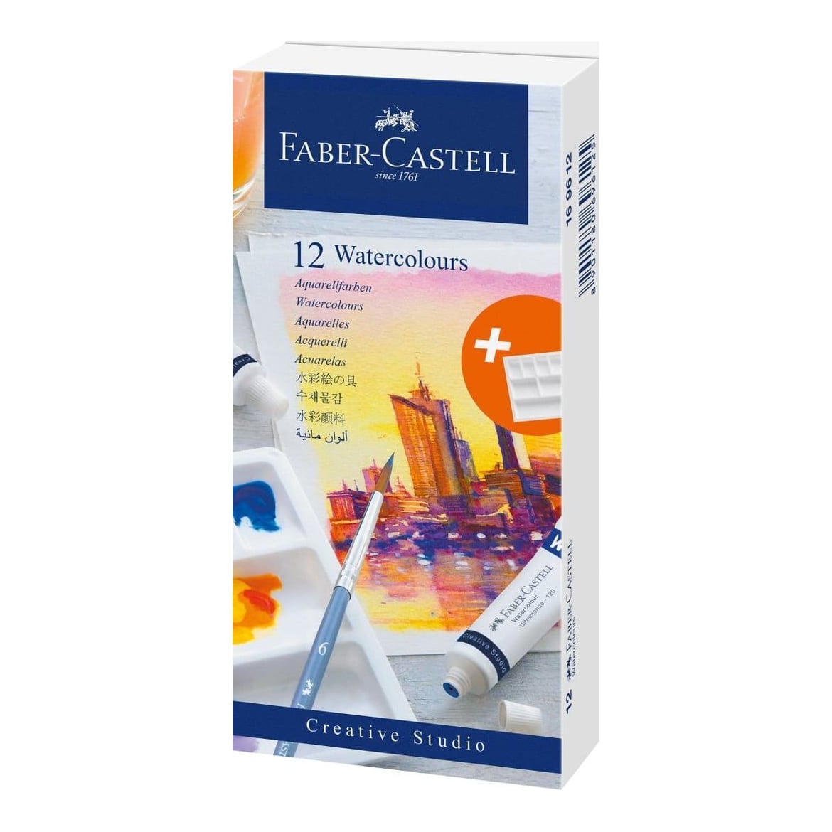 Tempera Acuarele 12 Culori 9ML + Paleta Faber-castell