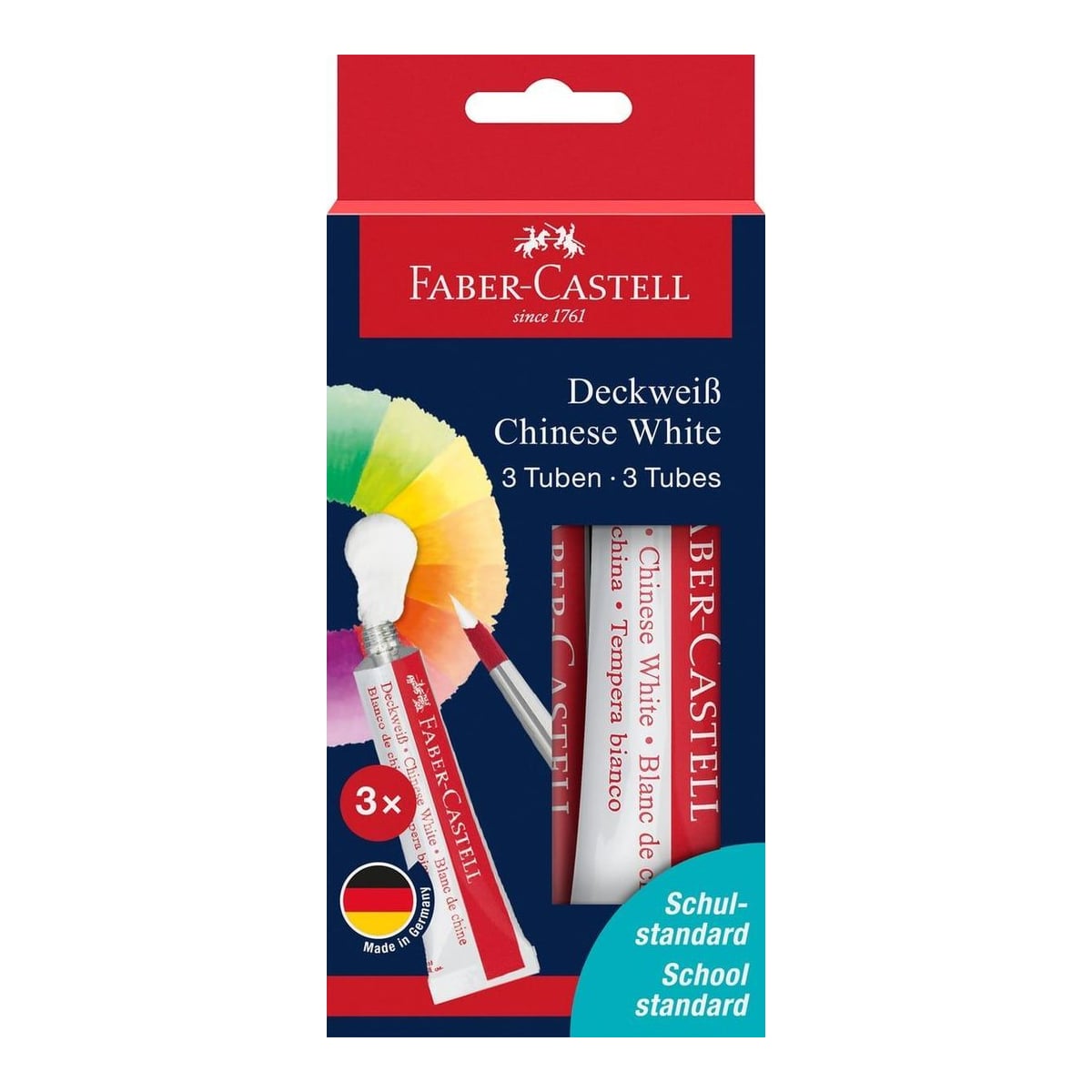 Tempera Tub De Alb 7,5 Ml Set 3 Buc Faber-castell