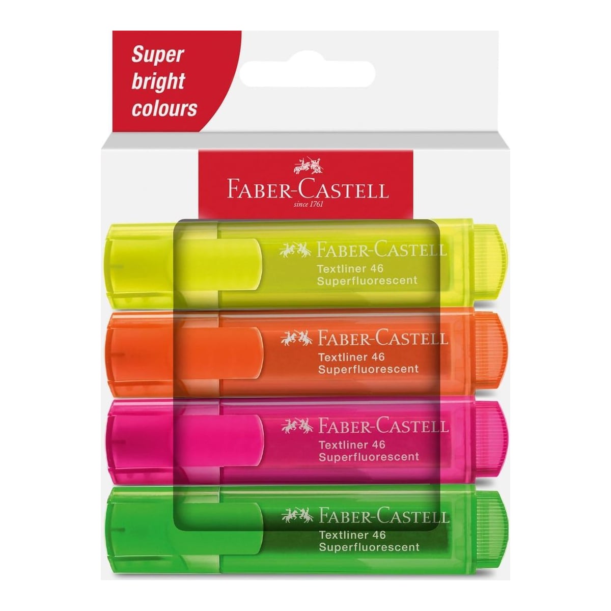 Textmarker Set 4 Carton Superfluorescent 1546 2024 Faber-castell