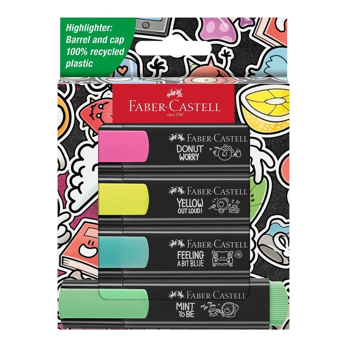 Textmarker Set 4 Graffiti Cutie Carton Faber-castell