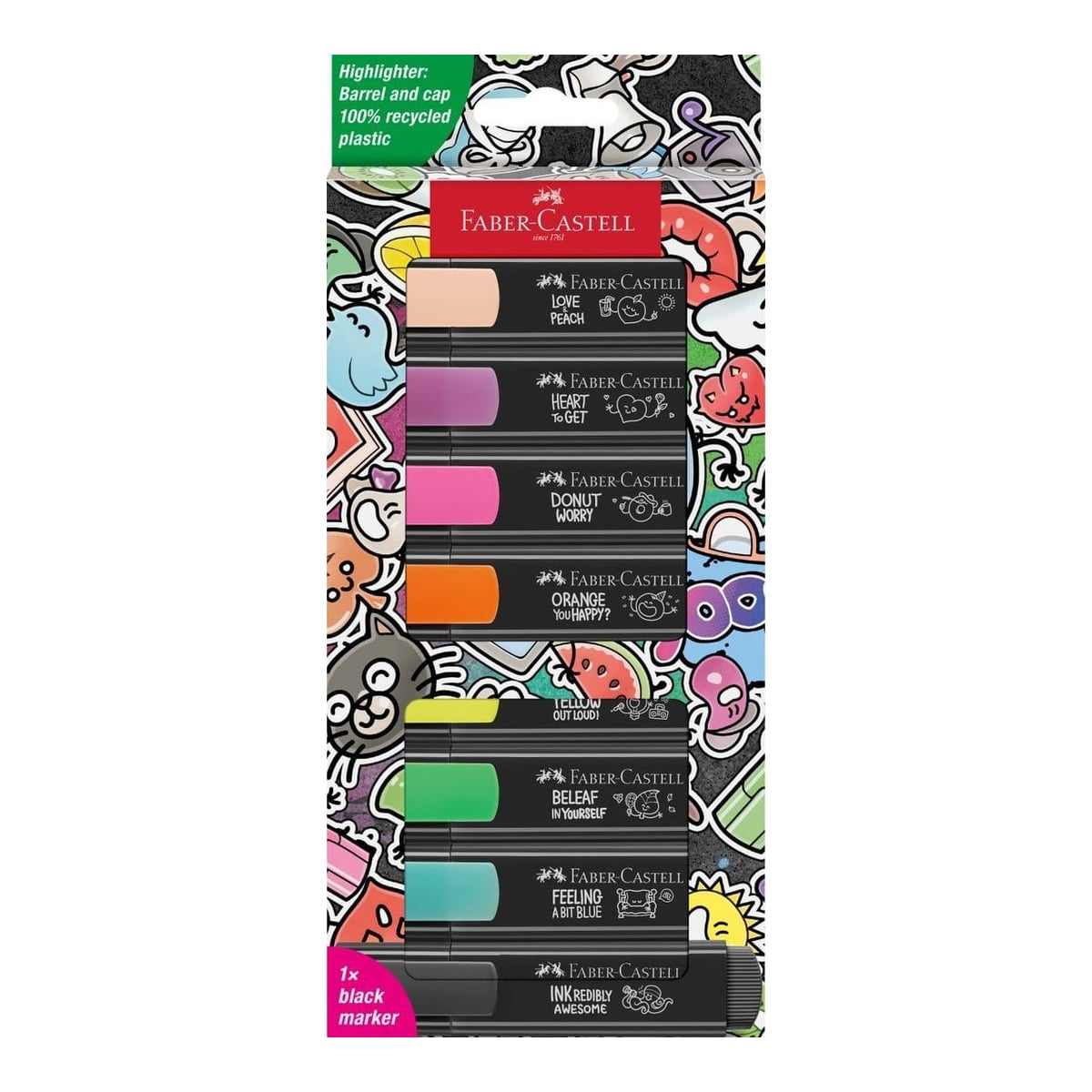 Textmarker Set 8 Graffiti Cutie Carton Faber-castell