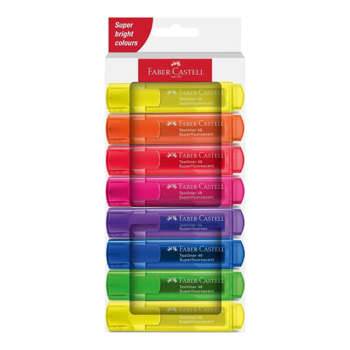 Textmarker Set 8 Superfluorescent 1546 Cutie Carton 2024 Faber-castell