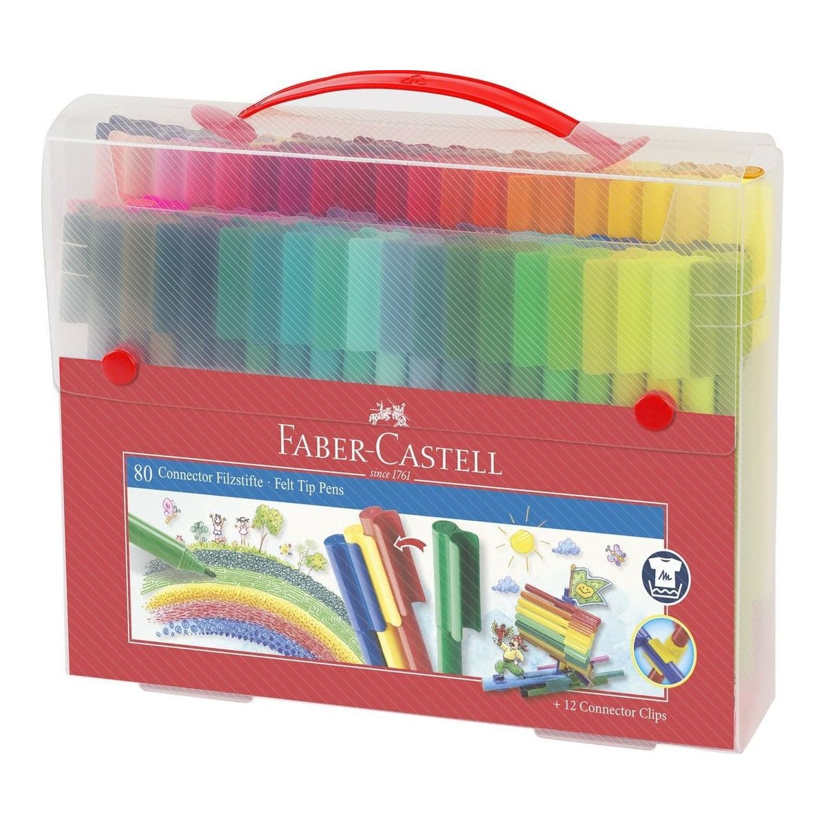 Carioca 80 Culori Connector Cut Cadou Faber-castell