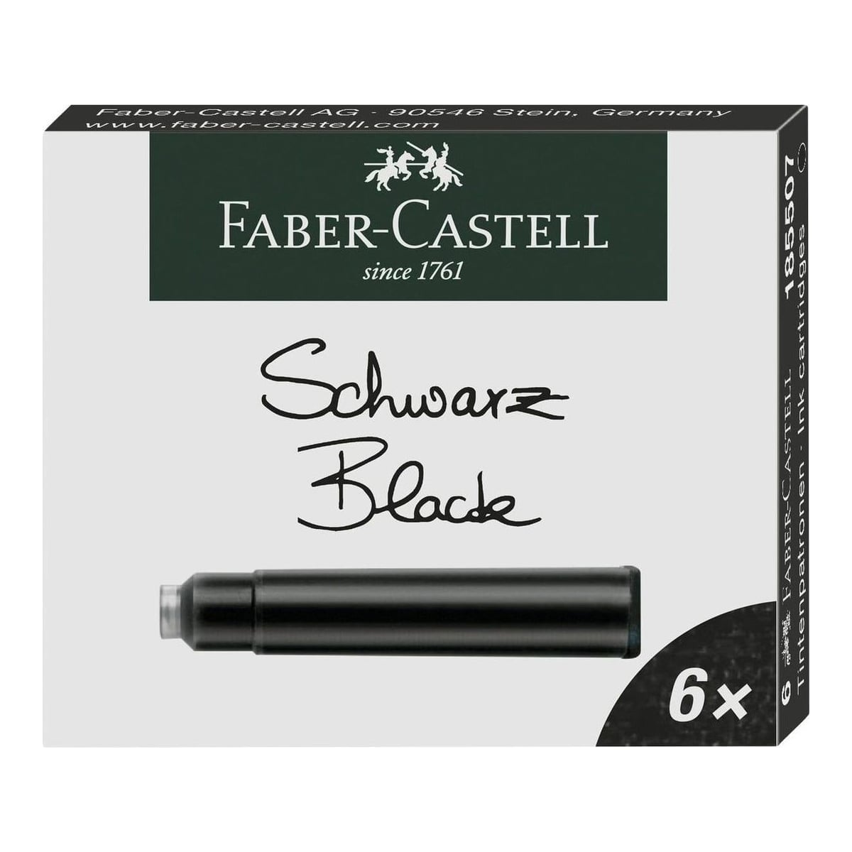 Cartuse Cerneala Mici Negre 6 Buc/Cutie Faber-castell