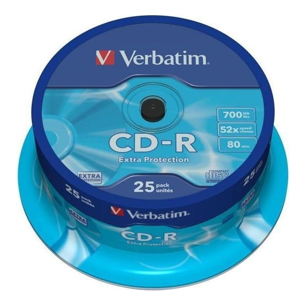 Cd-r 25/Set Verbatim 700 MB 52X Extra Protection 43432