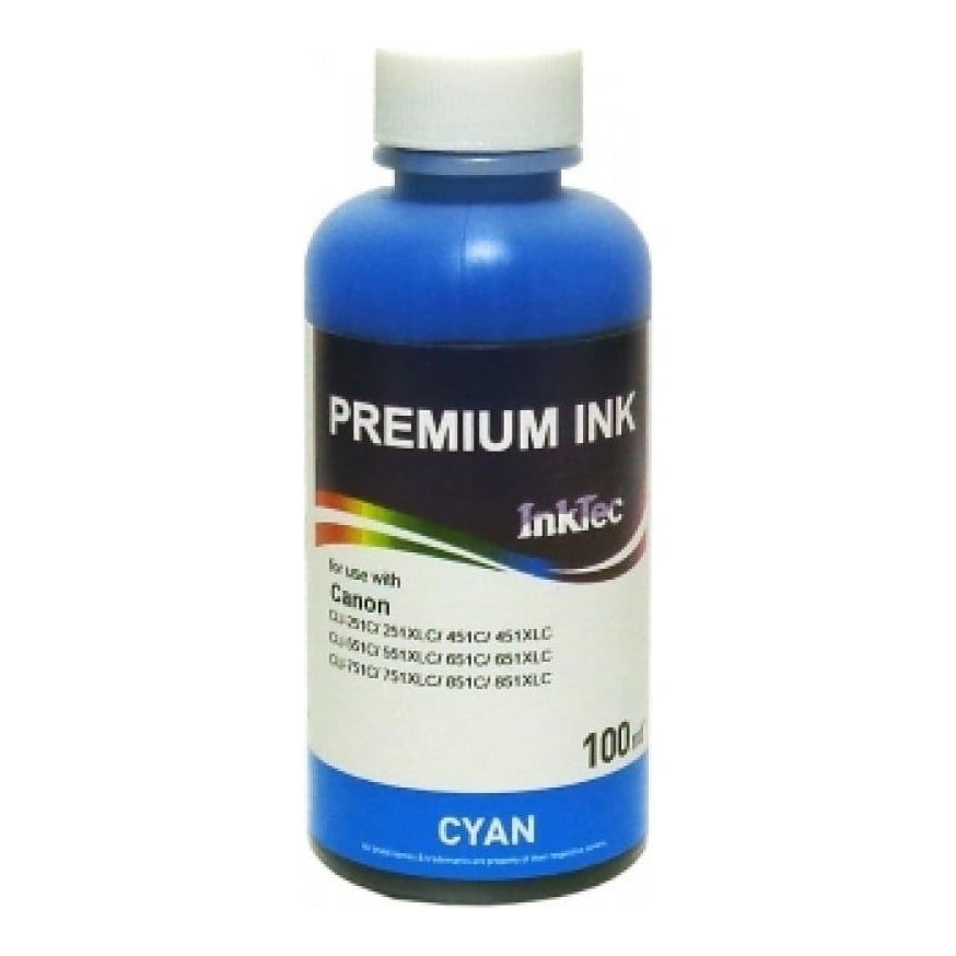 Inktec Cerneala 100ML C5051-100MC For Canon CLI-251C/ 251XLC/ 451C/ 451