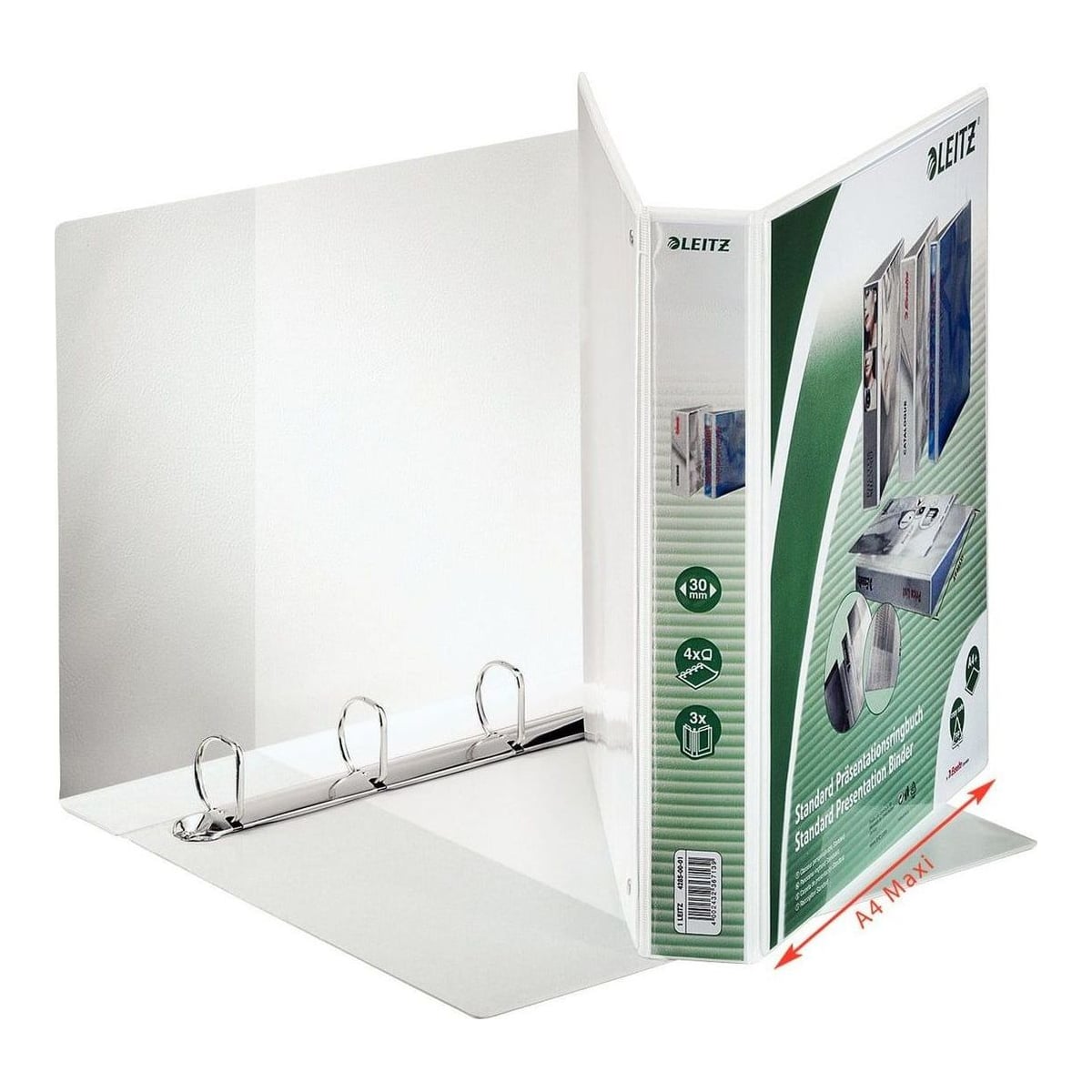 Caiet Mecanic A4 4 Inele 30MM/51MM Alb Maxi Panorama Leitz