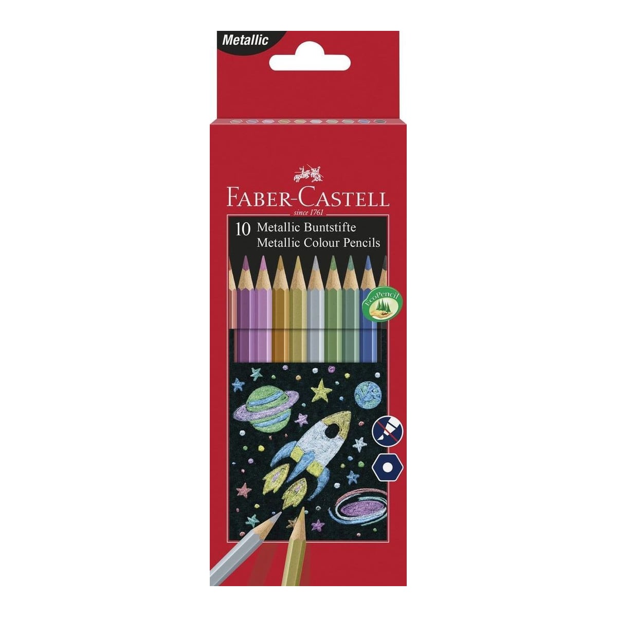 Creioane Colorate Metalizate 10 Culori Faber-castell