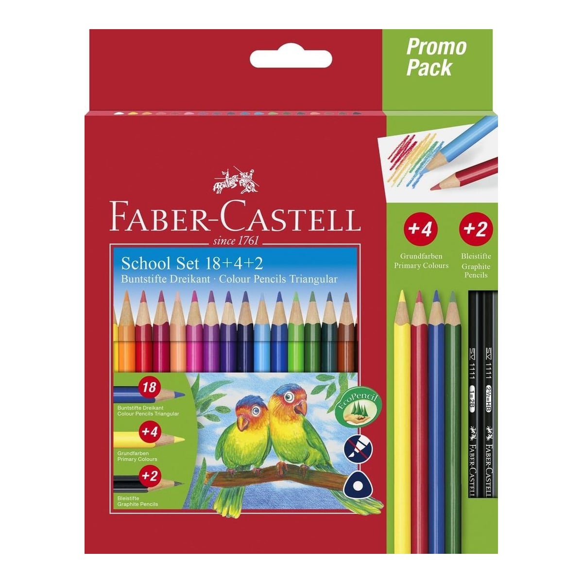 Creioane Colorate Triunghiulare 18+4+2 Promo Faber-castell