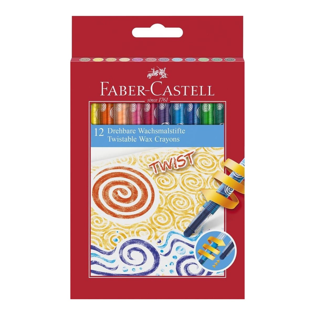 Creioane Cerate Retractabile 12 Culori Faber-castell
