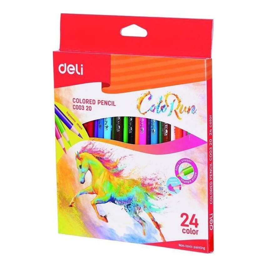 Creioane Colorate 24 Culori Colorun Deli