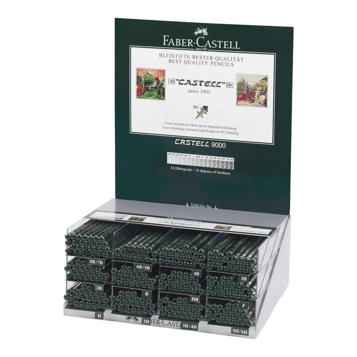 Display 288 Buc Creion Grafit Castell 9000 Faber-castell