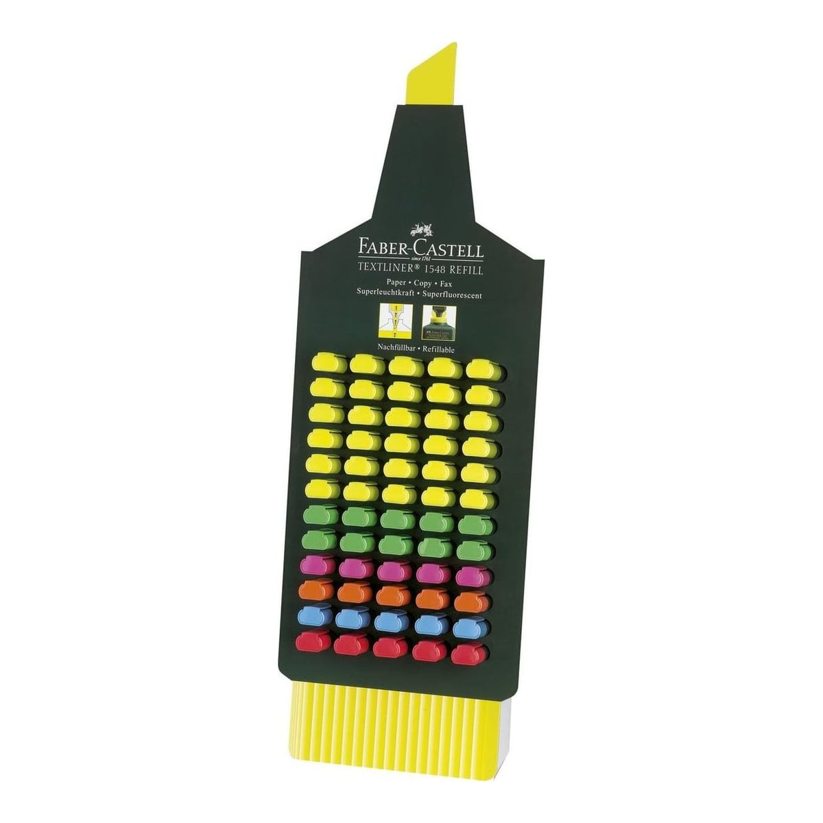 Display 60 Buc Textmarker Diverse Culori 1548 II Faber-castell