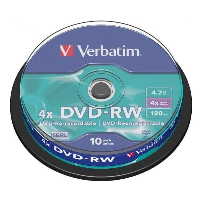 Dvd-rw 10/Set Verbatim 4.7 GB 4X 43552
