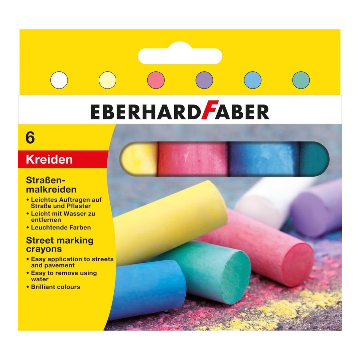 Creta 6 Culori Desen Asfalt Eberhard Faber