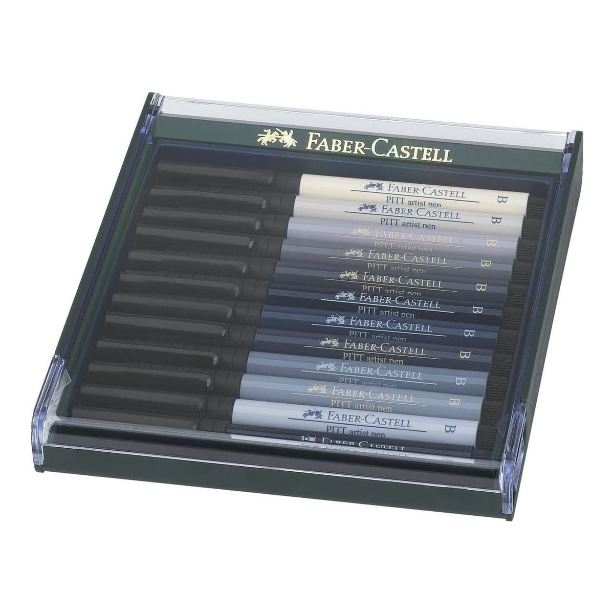 Cutie 12 Culori Pitt Artist Pen Nuante De Gri Faber-castell