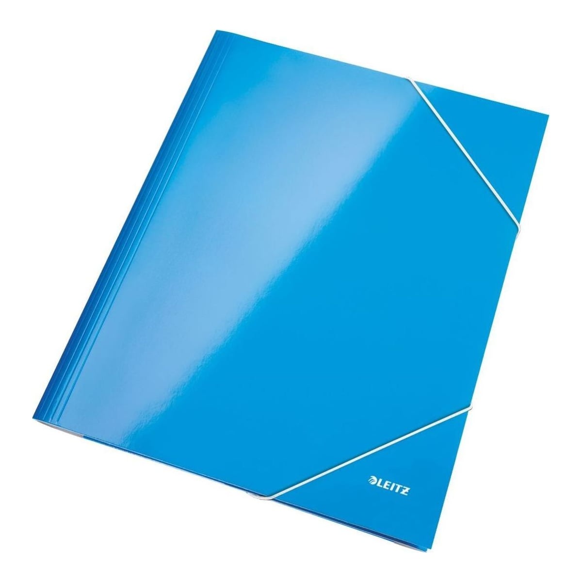 Mapa Carton Cu Elastic Albastru Metalizat Wow Leitz