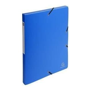 Mapa Plastic Cu Elastic Si Burduf 2.5CM Albastru Exacompta