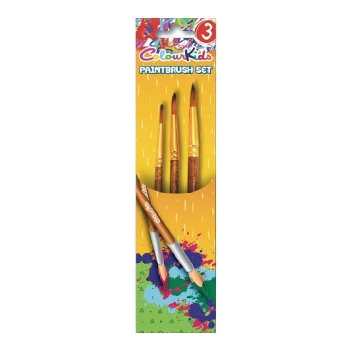 Pensule 3/Set Varf Ascutit Nr. 3/7/11 Colour Kids Pigna