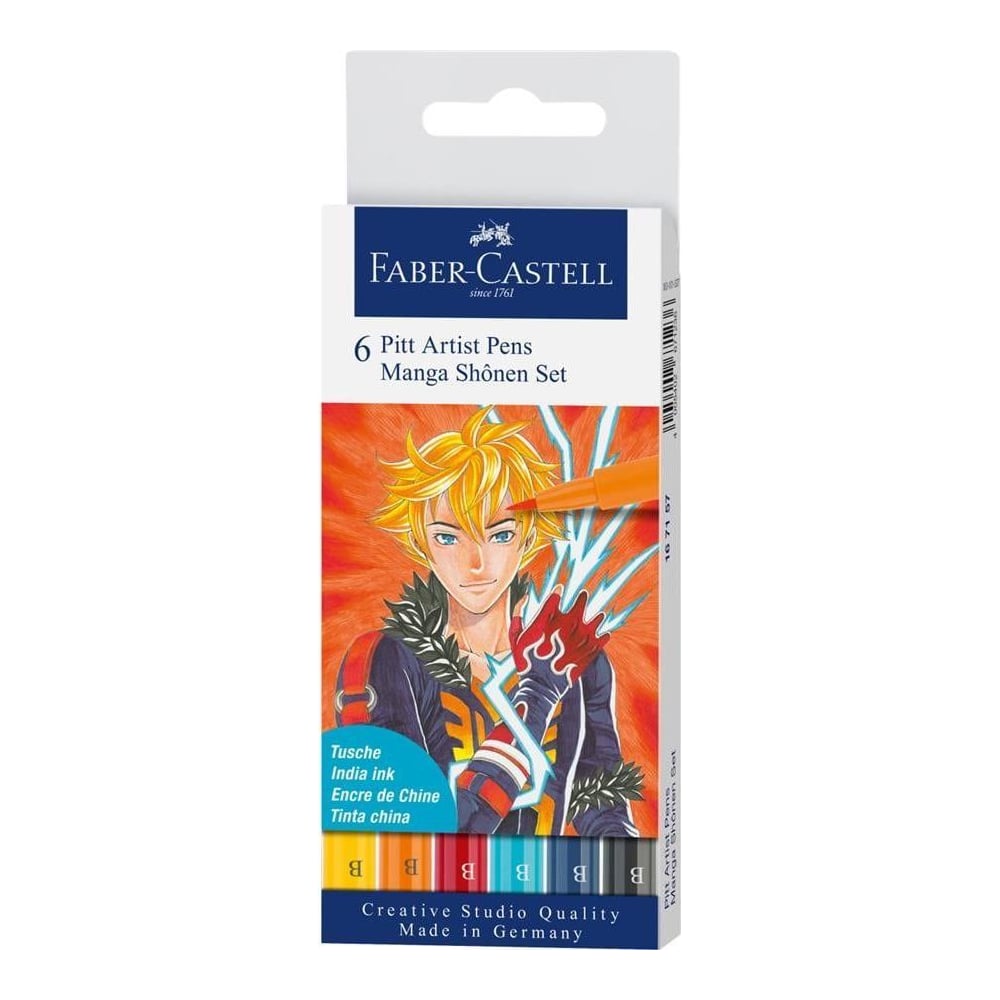 Pitt Artist Pen Manga Set 6 Shonen 2019FABER-CASTELL