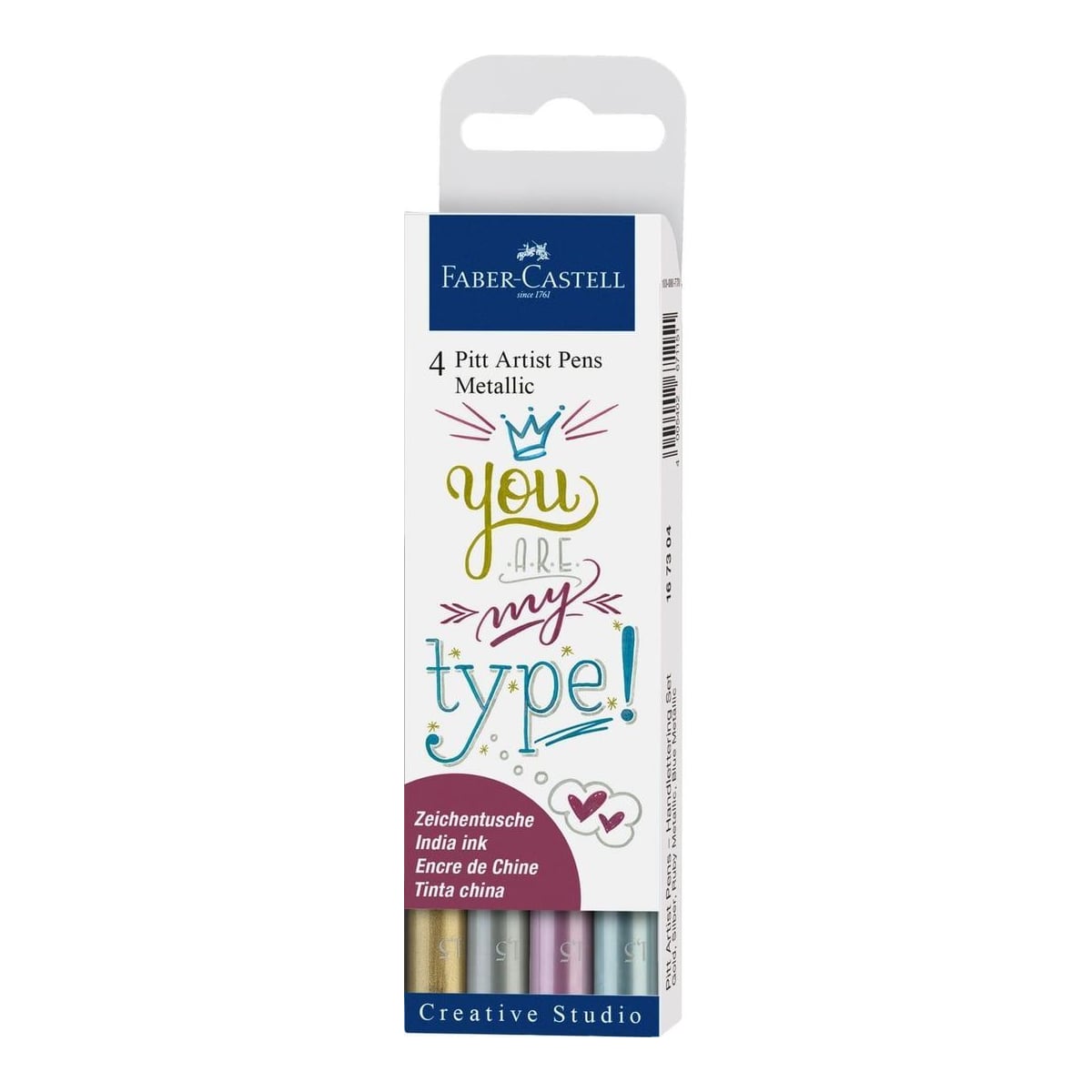 Pitt Artist Pen Set 4 Buc Metalizate Faber-castell