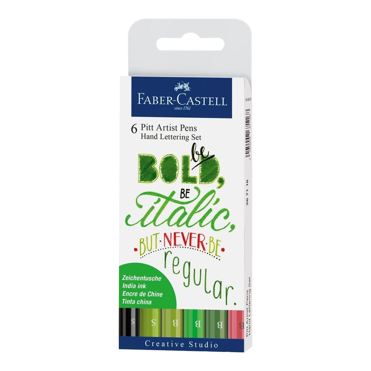 Pitt Artist Pen Set Caligrafic 6 Buc Verde Faber-castell