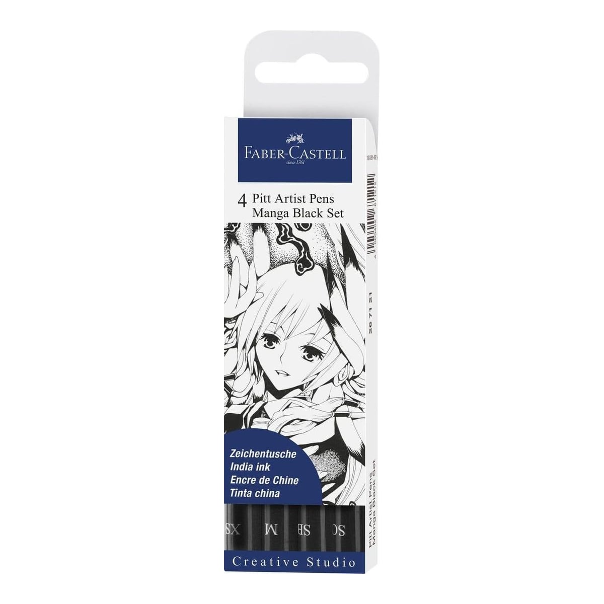 Pitt Artist Pen Set Manga 4 Buc Negru Faber-castell