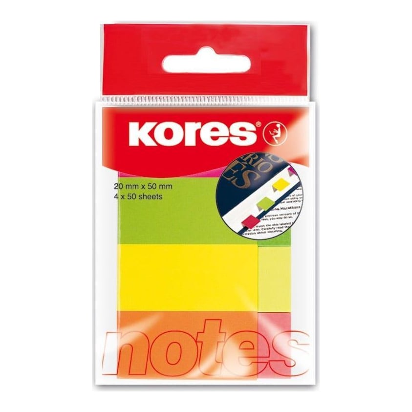 Notes Adeziv 20*50MM 4 CULORI*50 File Kores