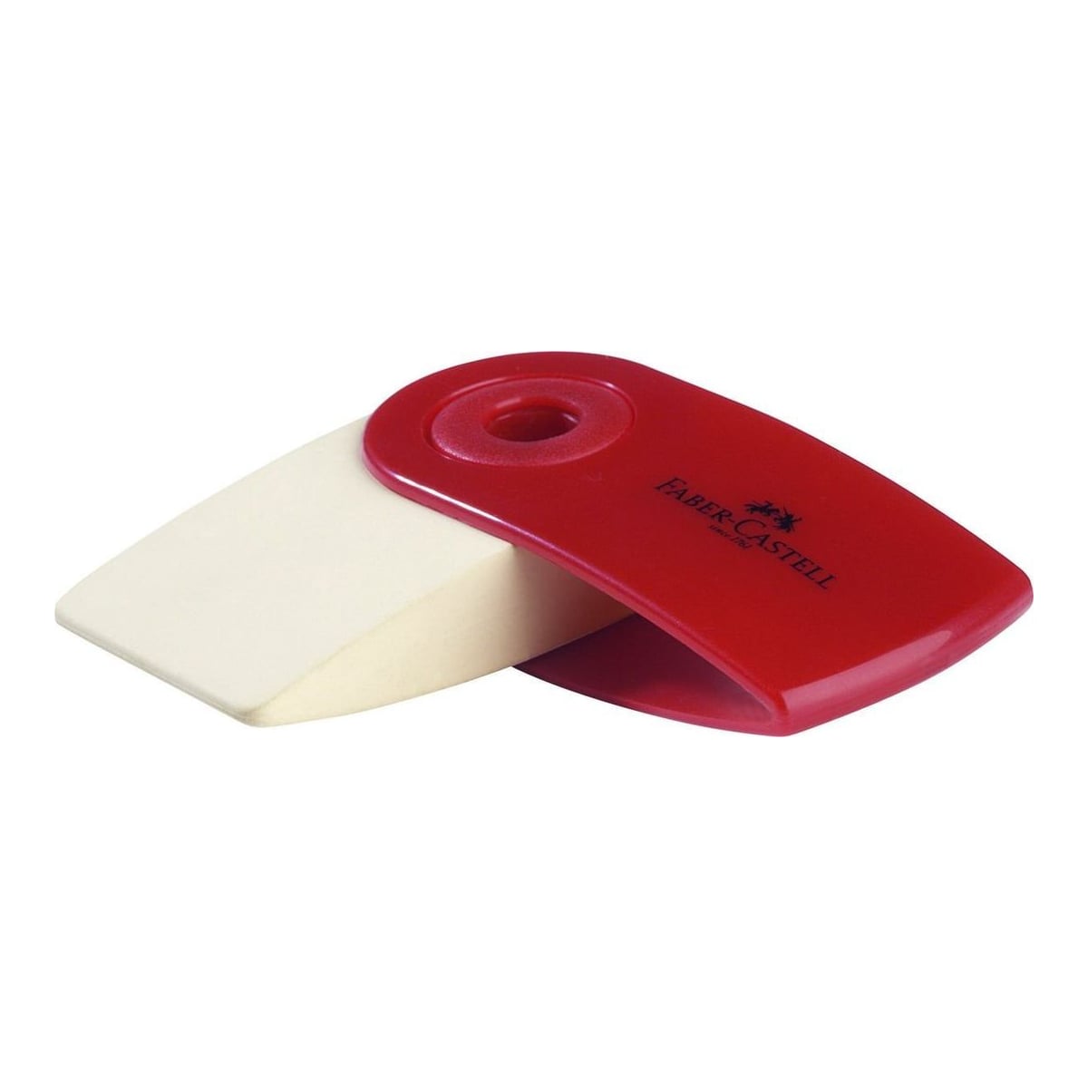 Radiera Creion Sleeve Mini Rosie/Albastra Faber-castell