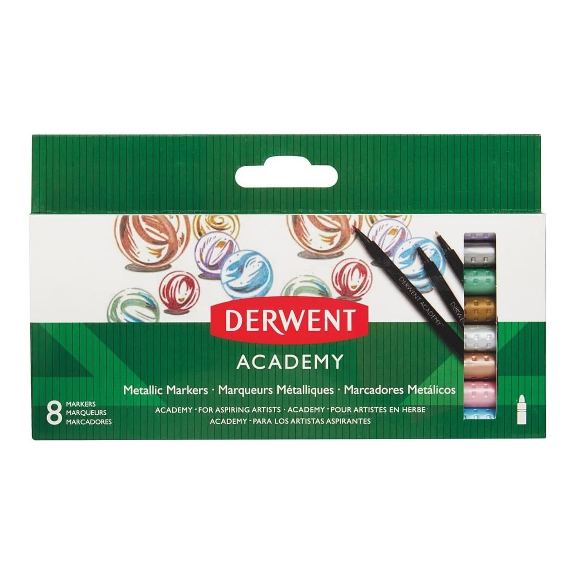 Markere Metalice 8 Buc/Set Derwent Academy