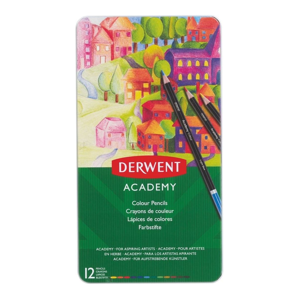 Creioane Colorate 12 Culori Derwent Academy