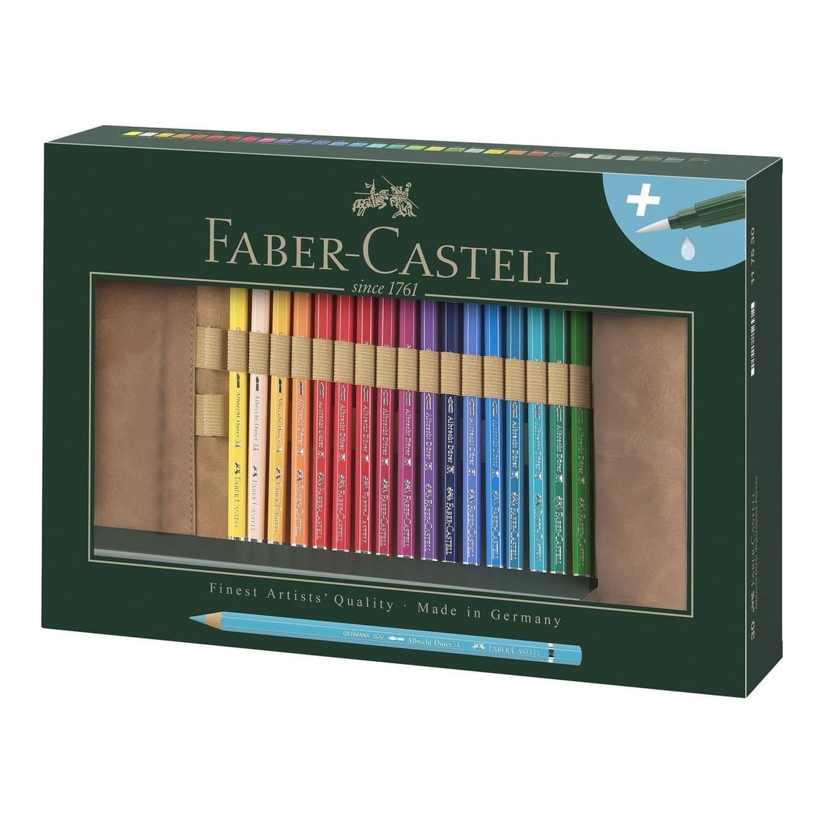 Rollup 30 Creioane Colorate A.durer + Accesorii Faber-castell