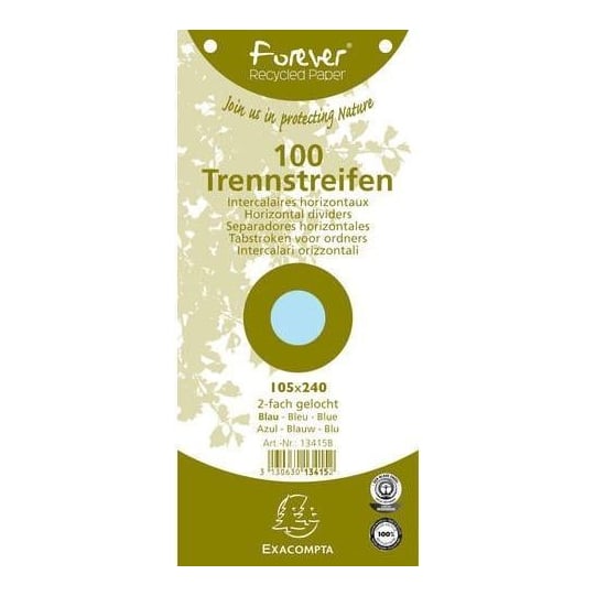Separatoare Carton 105 X 240 Mm Albastre Exacompta