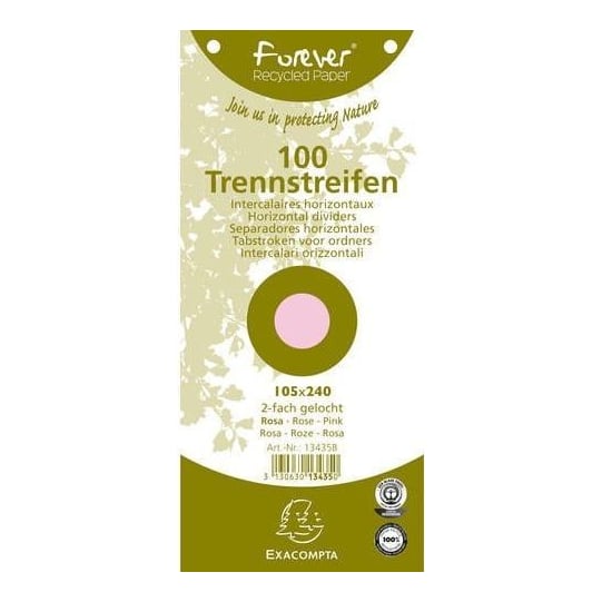 Separatoare Carton 105*240 Mm Roz Exacompta