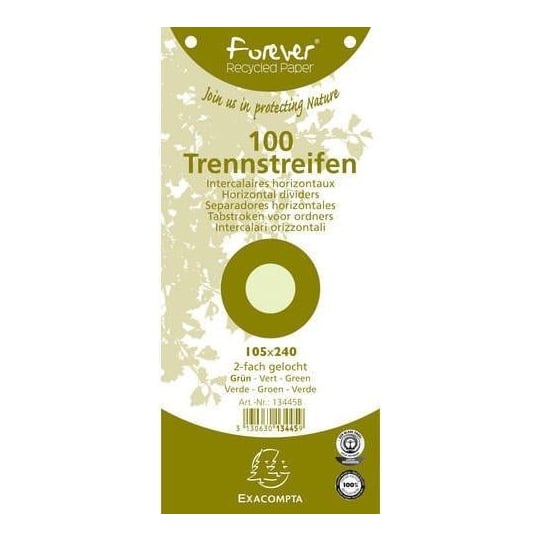 Separatoare Carton 105*240 Mm Verzi Exacompta