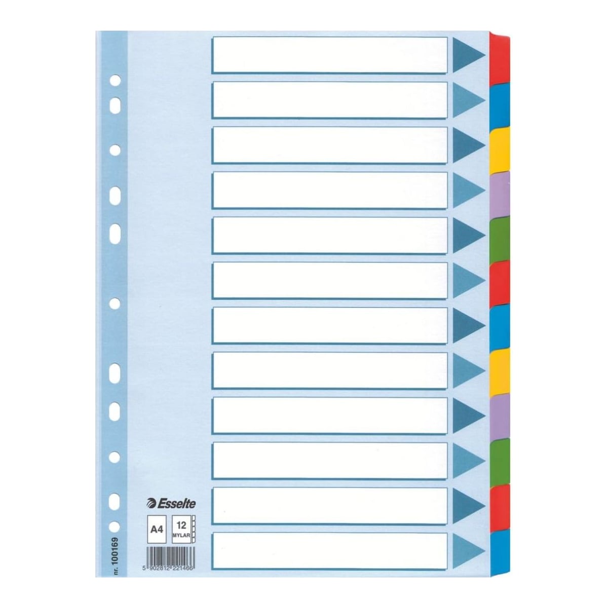Separatoare Index Carton 12 Coli Mylar Esselte