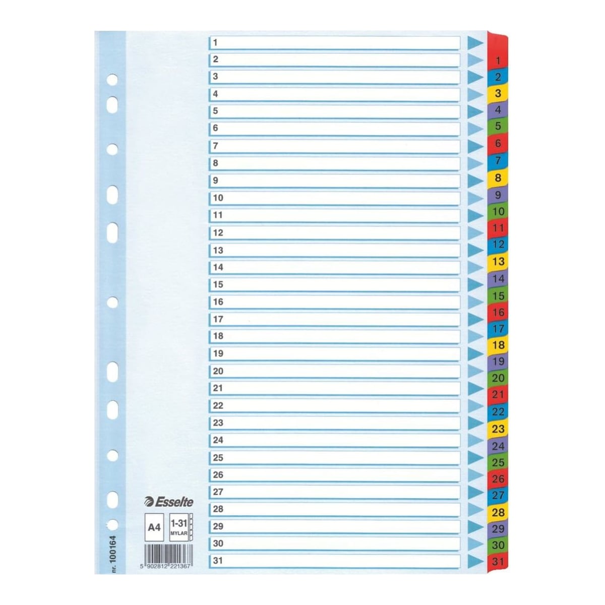 Separatoare Index Carton 1-31 Mylar Esselte