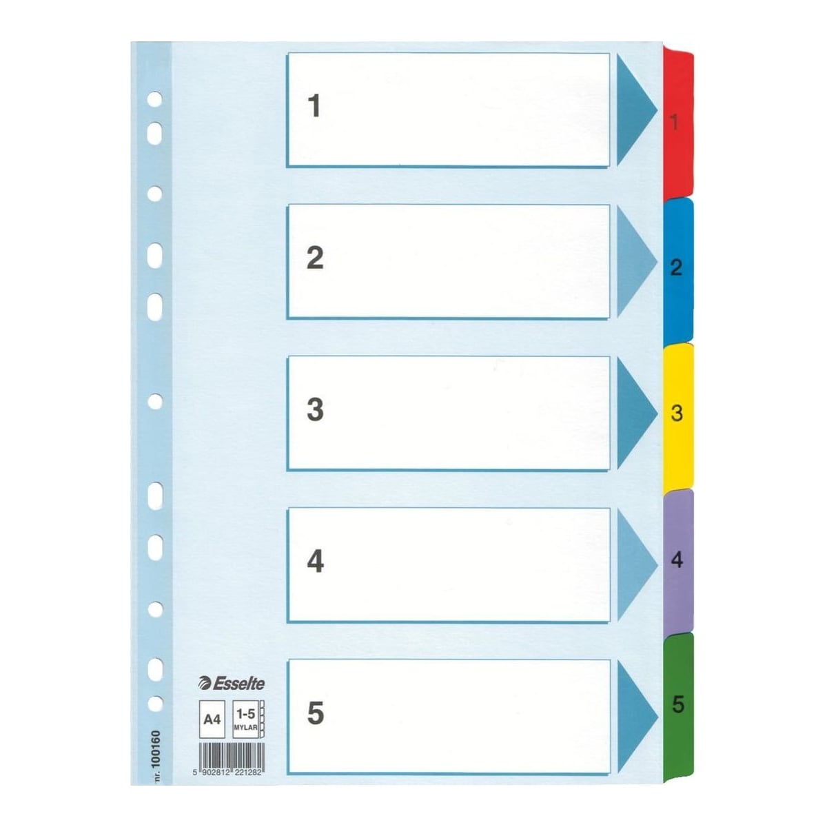 Separatoare Index Carton 1-5 Mylar Esselte