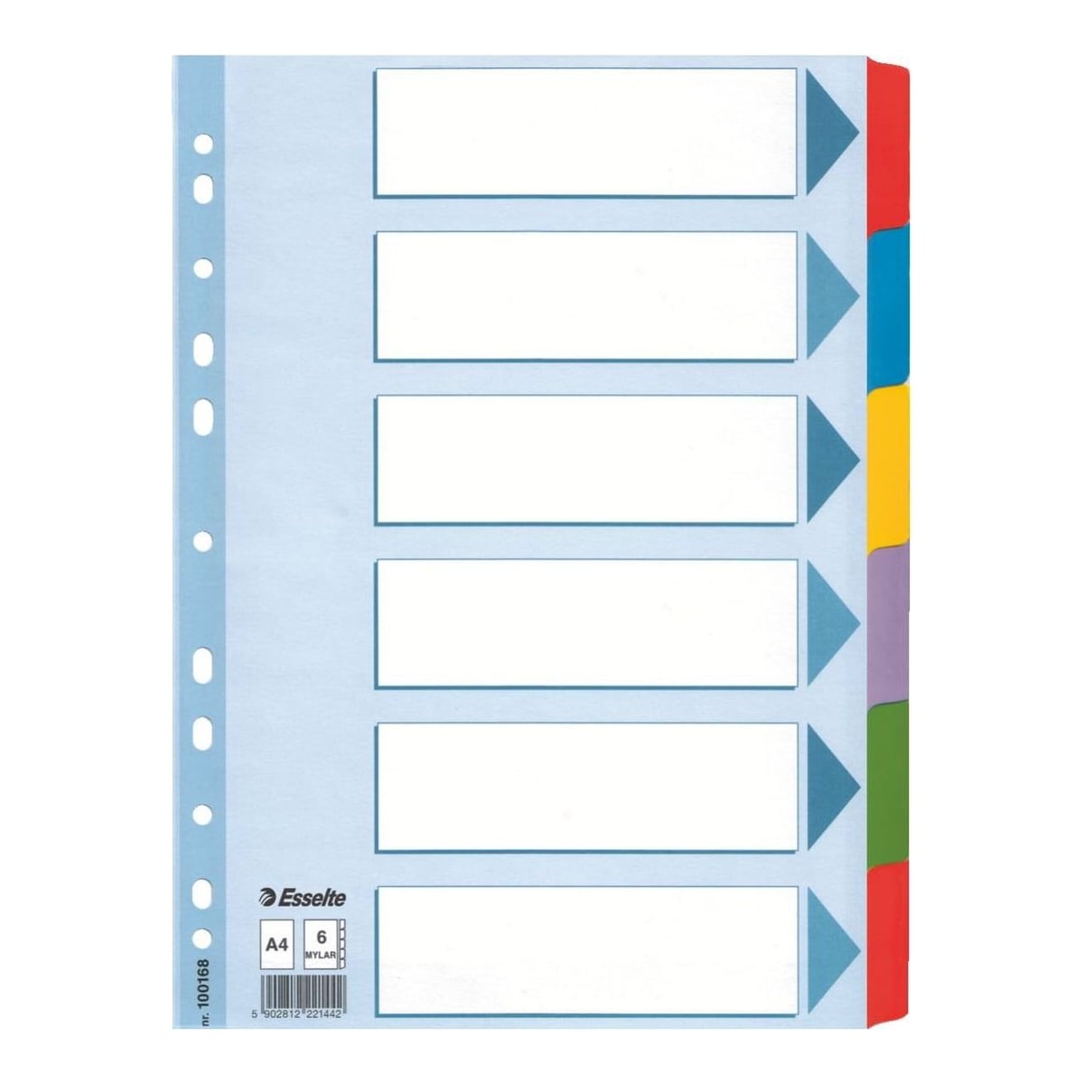 Separatoare Index Carton 6 Coli Mylar Esselte