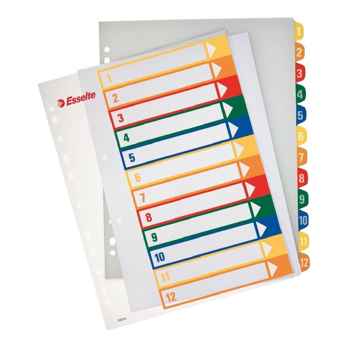 Separatoare Index Plastic 1-12 Imprimabil Esselte