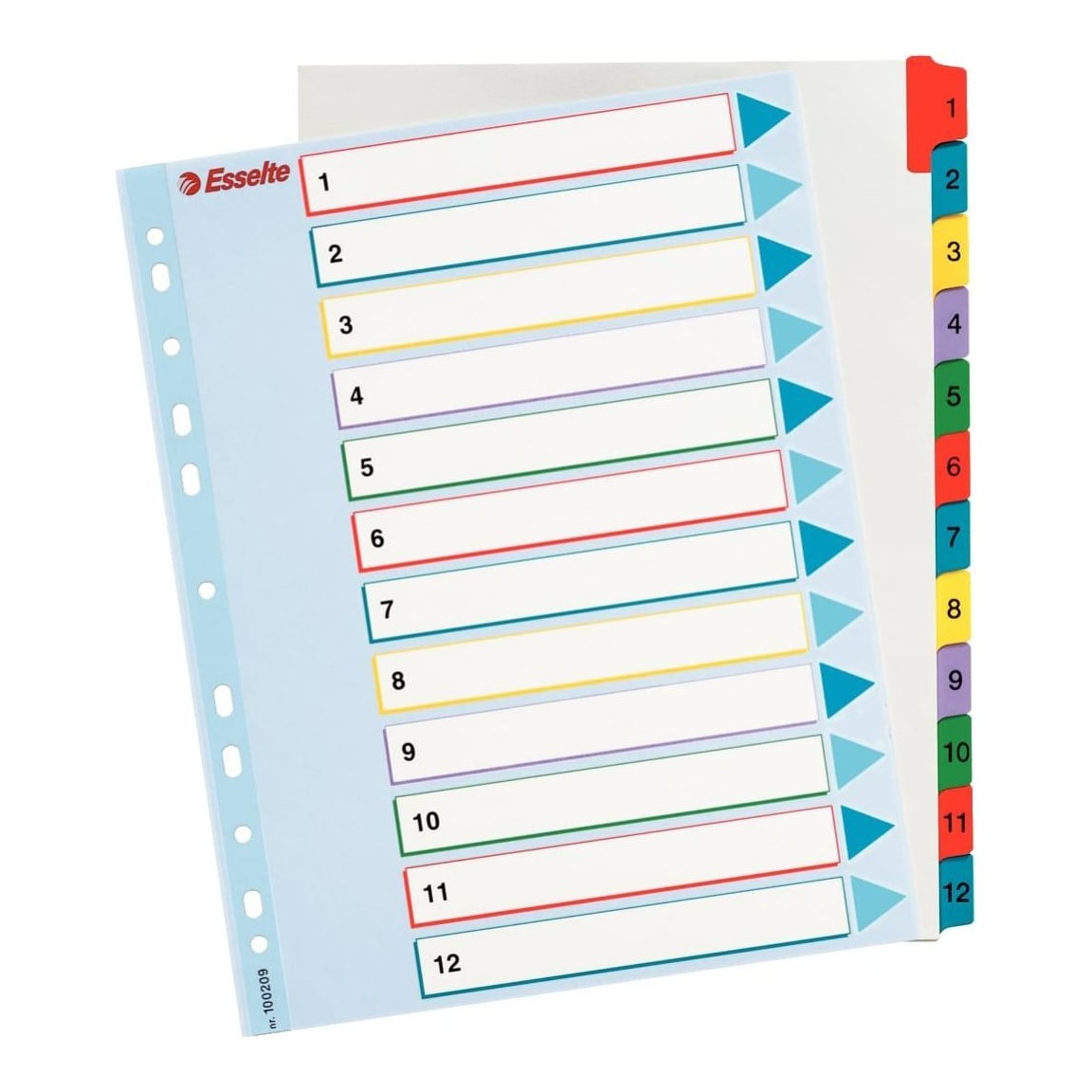 Separatoare Index Plastic 1-12 Reinscriptibil Esselte