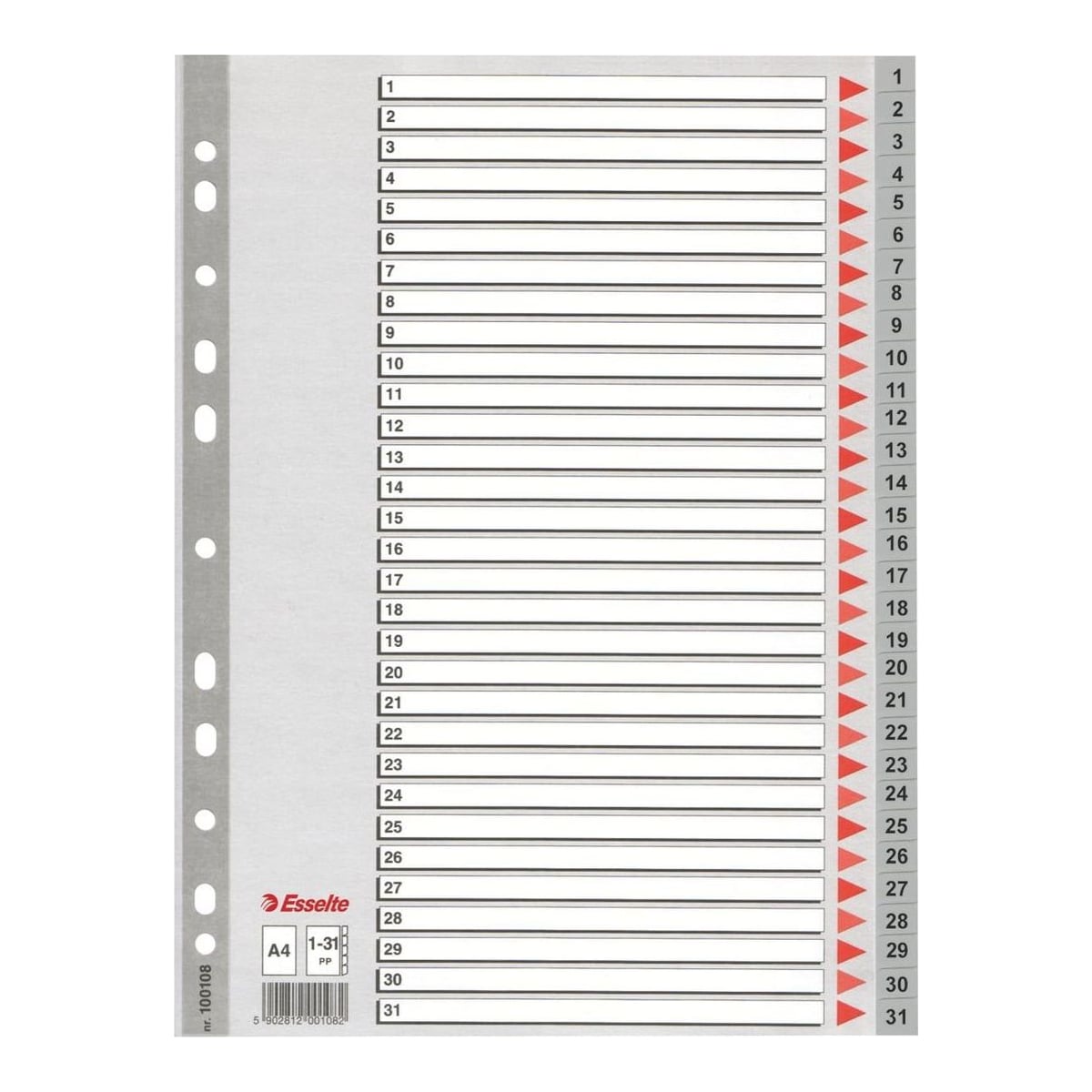 Separatoare Index Plastic 1-31 Esselte