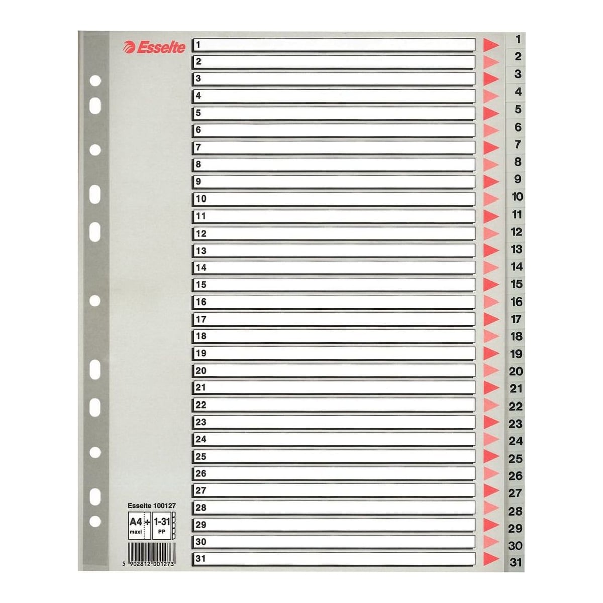 Separatoare Index Plastic 1-31 Maxi Esselte