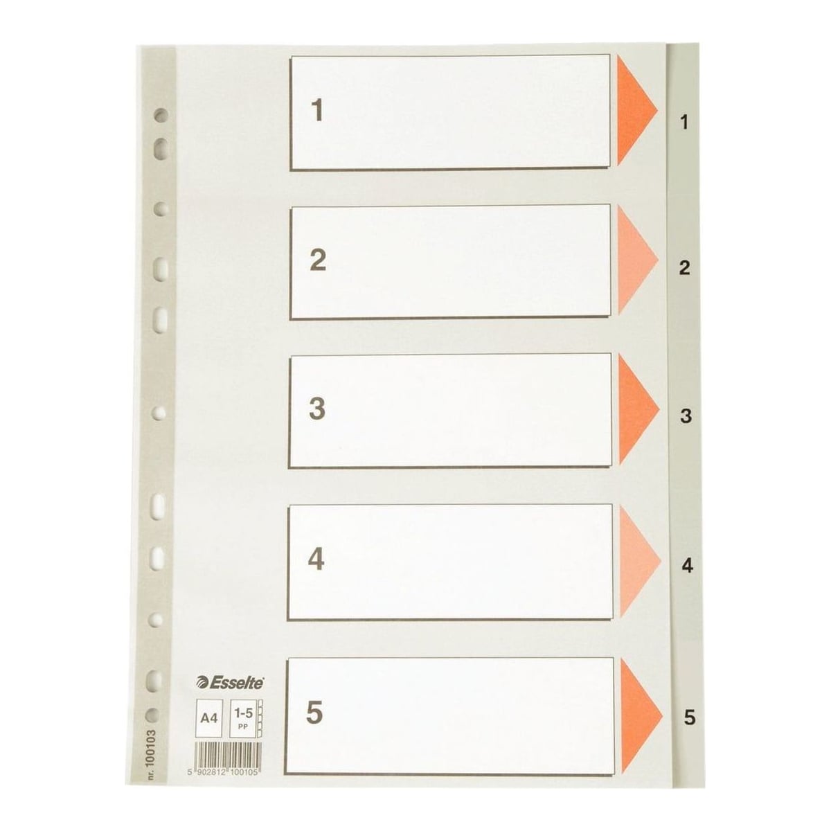 Separatoare Index Plastic 1-5 Esselte