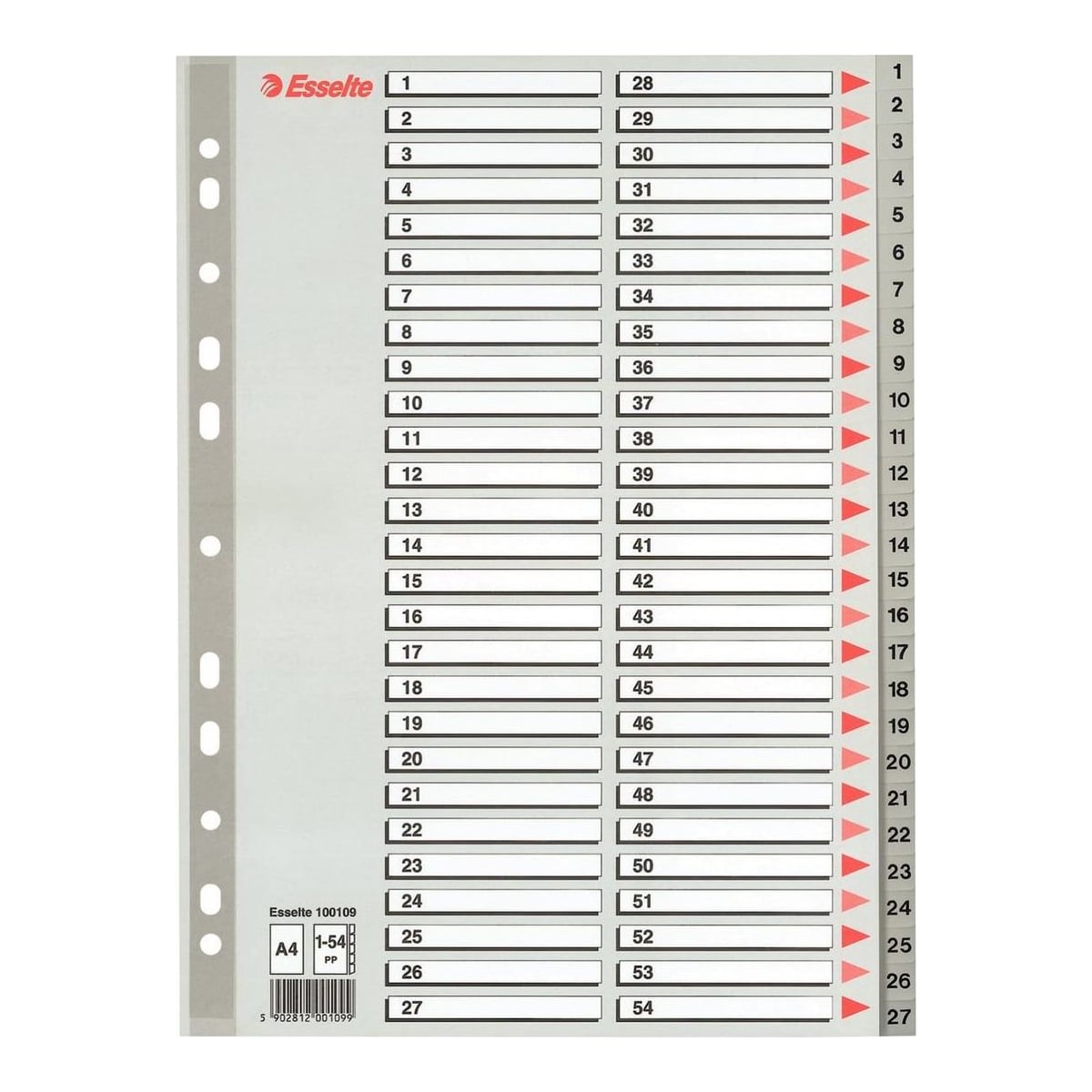 Separatoare Index Plastic 1-54 Maxi Esselte
