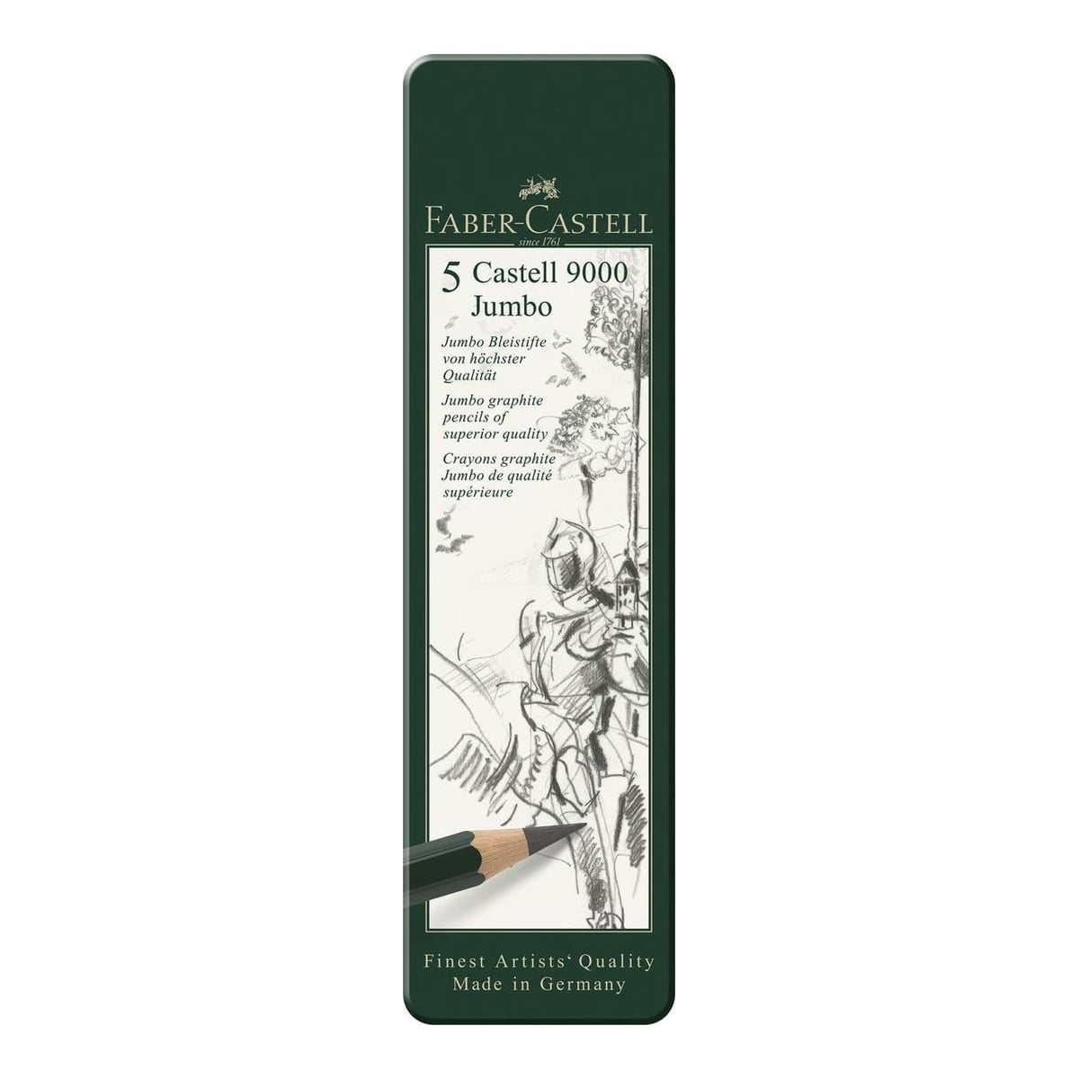 Set 5 Buc Creion Grafit Castell Jumbo Faber-castell