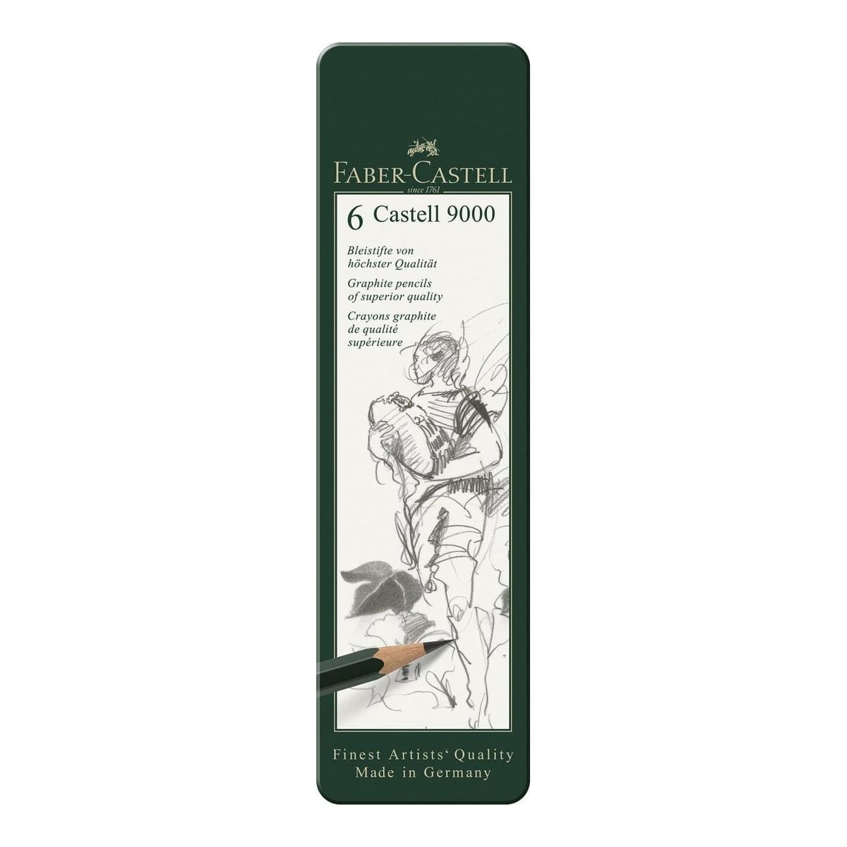 Set 6 Buc Creion Grafit Castell 9000 Faber-castell